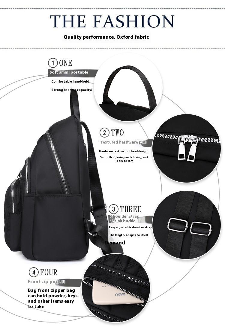 New Casual Women's Oxford Backpack, Stylish, Simple, Large Capacity Urban Commuting Travel Backpack_voghion.com