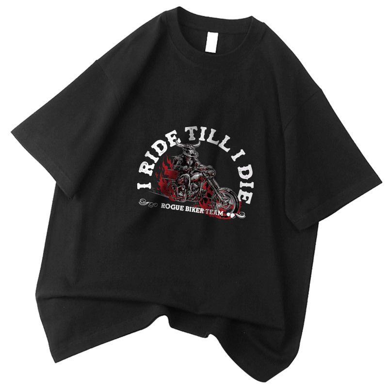 T-shirt da uomo 250g in cotone 100% con scollo rotondo, spalle larghe e manica corta, casual e stampata_voghion.com