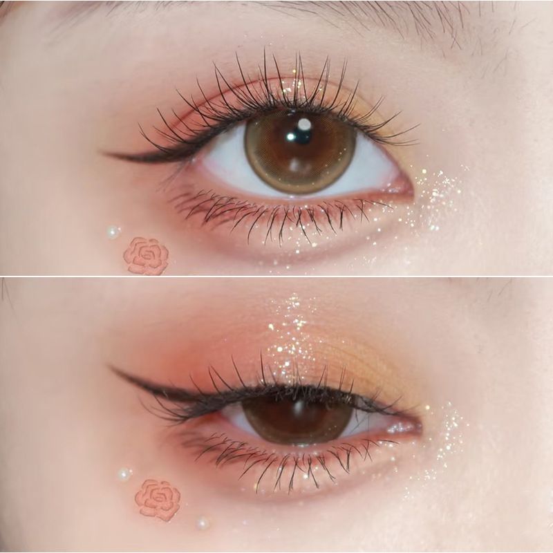 Nine-Grid Transparent Nine-Color Acrylic Earth Tone Student Affordable Glitter Pearl Stage Makeup Eyeshadow Palette_voghion.com