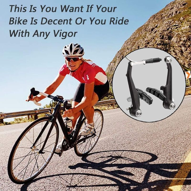 Lot de 2/4/8 plaquettes de frein en V pour vélo de montagne, système de freinage universel en acier inoxydable, accessoires durables pour vélo_voghion.com