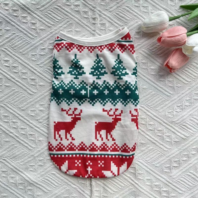 Gilet estivo natalizio per animali domestici, cane, gatto, sottile e traspirante, orsetto Bomei, piccolo cane, vestito per animali domestici_voghion.com
