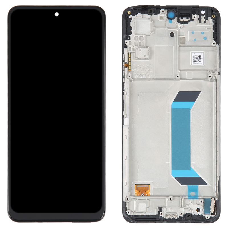 Écran LCD AMOLED d'origine pour Xiaomi Redmi Note 12 Chine / Note 12 5G / Poco X5 numériseur assemblage complet avec cadre (noir)_voghion.com