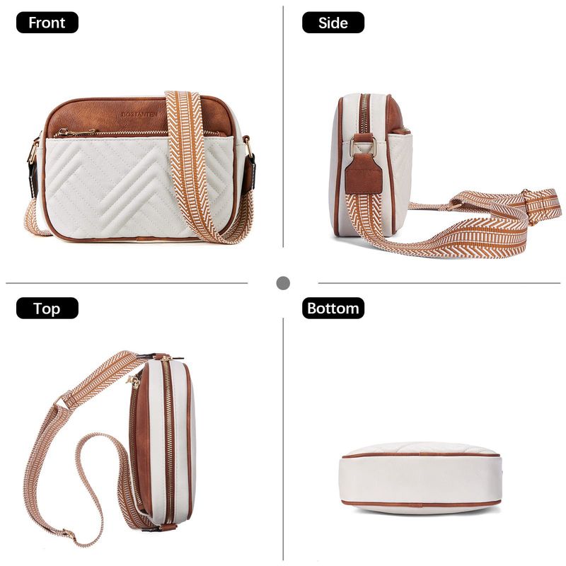 2024 New Crossbody Trendy Versatile Women's Shoulder Small Square Bag With Jacquard Strap_voghion.com