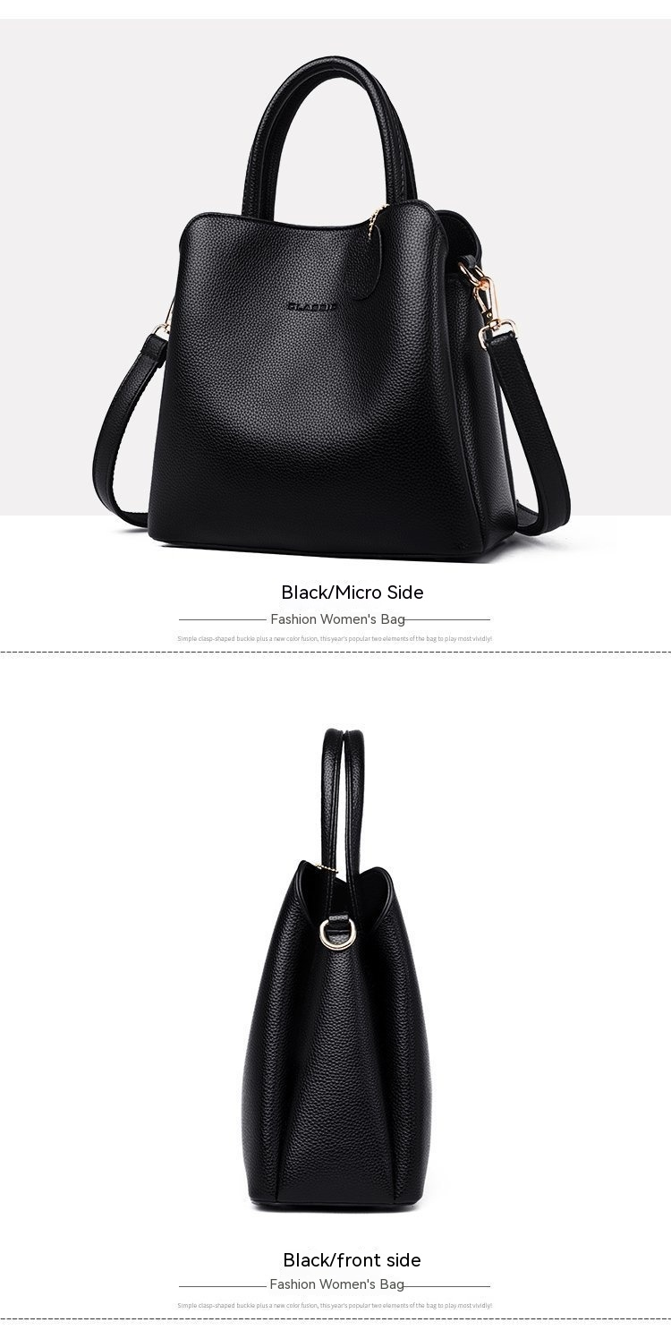 Soft Leather Bag for Women 2024 New Fashionable Handbag for Women with Large Capacity Multiple Compartments One Shoulder Versatile Crossbody Bag_voghion.com