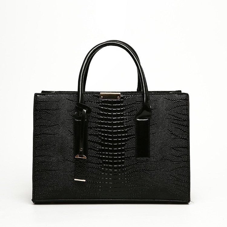 New Women's Trend Crocodile Pattern Handheld One Shoulder Crossbody Tote Bag_voghion.com