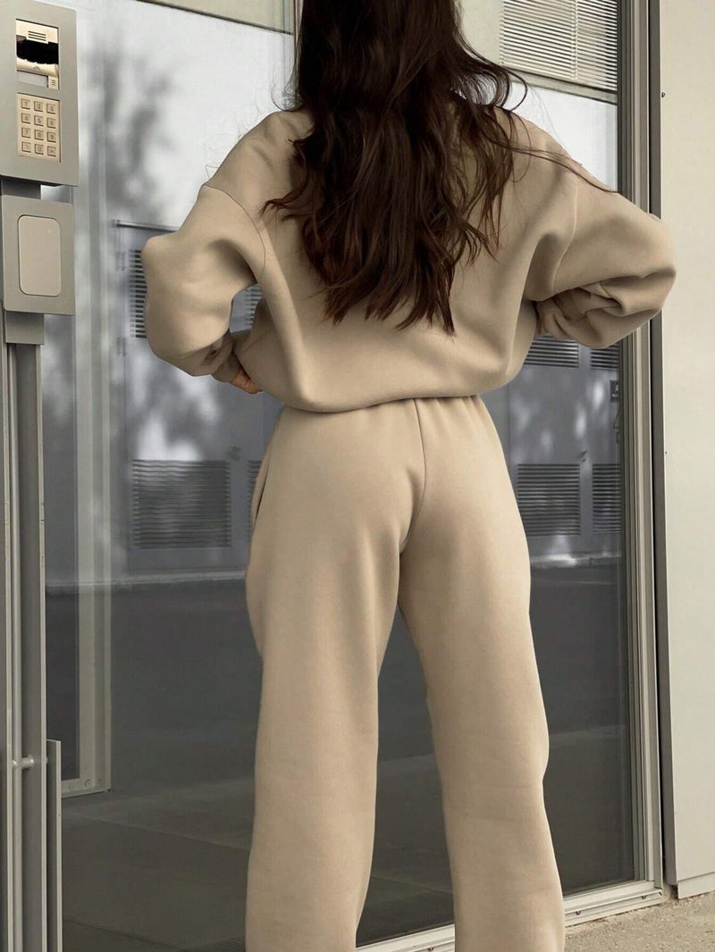 Herren-Set aus Kapuzenpullover und Jogginghose mit Reißverschluss – lässiges Streetwear-Zweiteiler-Outfit mit bequemer Passform (Schwarz, Pink, Weinrot, Hellgrau, Khaki, Marineblau)_voghion.com