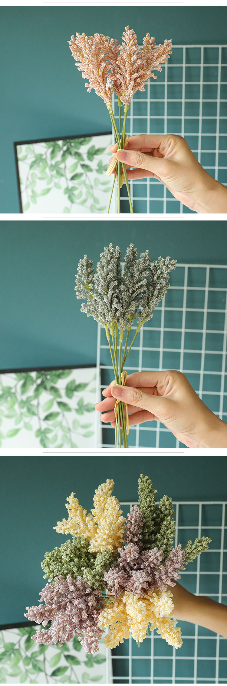 Torre di fiori simulata, fascio di schiuma di pino, pianta verde, decorazioni per matrimoni all'ingrosso_voghion.com