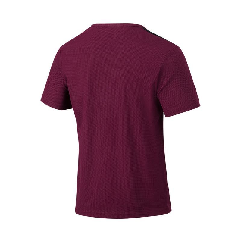 New Men's Waffle Knit Versatile Casual Color Block Patchwork Drawstring Round Neck Short Sleeve T-Shirt Top_voghion.com