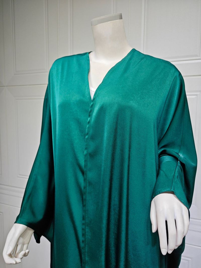 Damenbekleidung Abaya Muslim Bescheidener Mantel Mode Weich Geschmiedet Fledermausärmel Robe Damenbekleidung_voghion.com