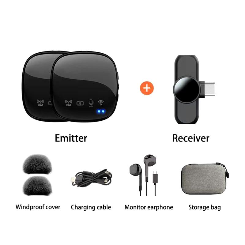 Naujas R8 belaidis „Lavalier“ mikrofonas, nešiojamas garso ir vaizdo įrašymo mini, skirtas „Android“ tiesioginės transliacijos žaidimų telefonui_voghion.com