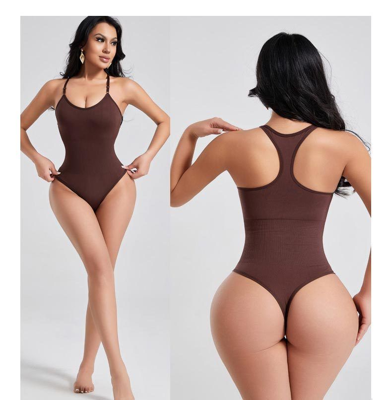 Body Shaping Clothing Vest Strap T-breasted Onesie Postpartum Corset Body Suit_voghion.com