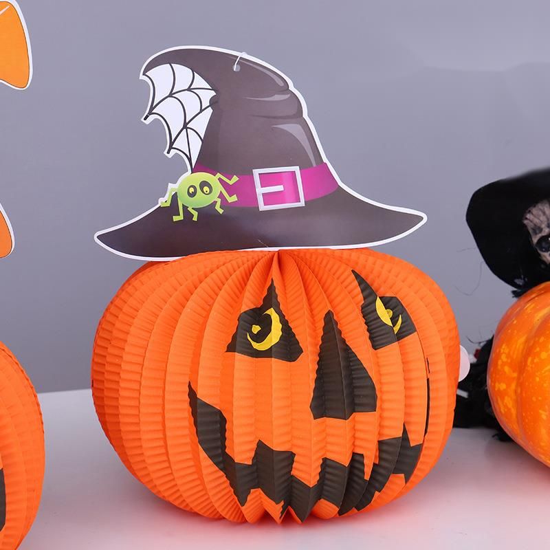 Forniture per decorazioni di Halloween, oggetti di scena, allestimento di scene, fantasmi, streghe, ragni, decorazioni sospese, zucche, lanterne di carta_voghion.com