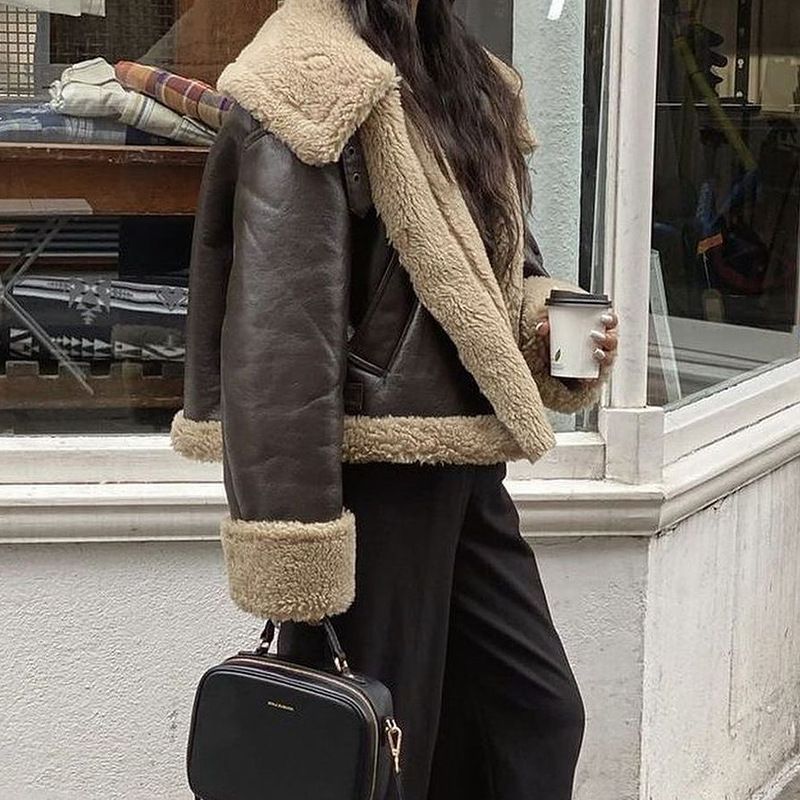 Veste de moto en fourrure de style Maillard, nouvelle mode d'hiver_voghion.com