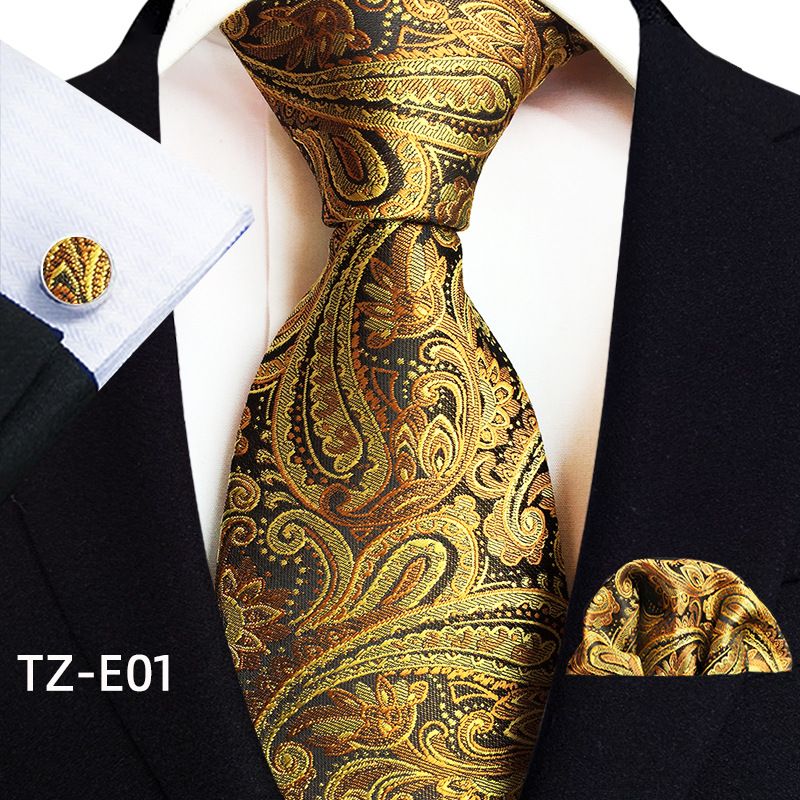 Acessórios de vestuário Paisley cintura flor gravata masculina bolso quadrado punho terno de três peças_voghion.com