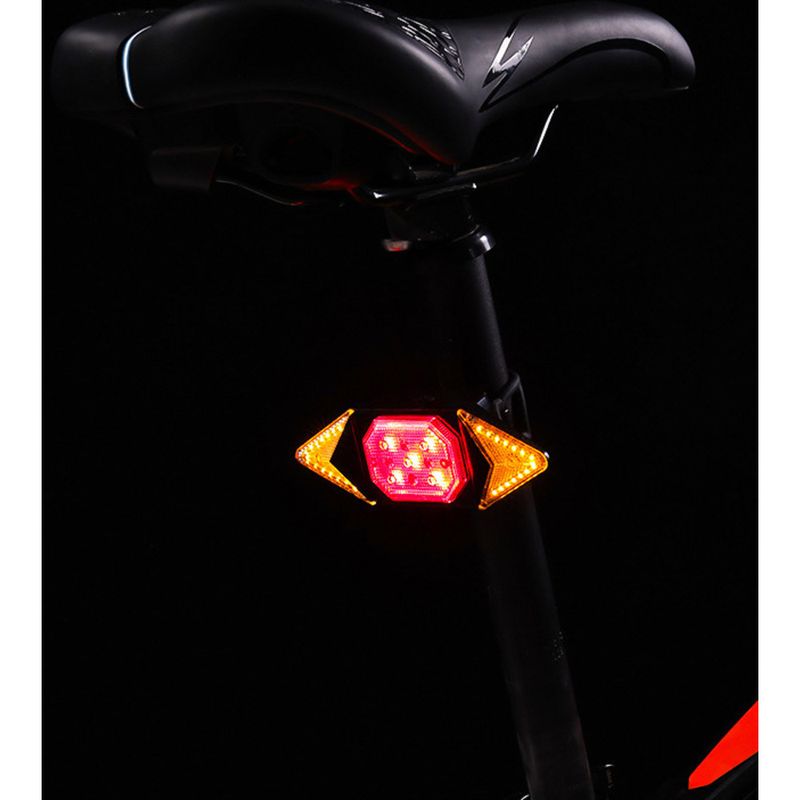 USB charging signal wireless remote control bicycle tail front mountain bike turn cycling light_voghion.com