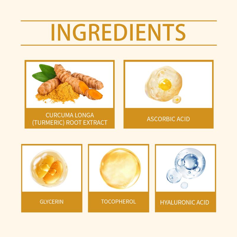 OUHOE Turmeric Face Essence Hydrating And Moisturizing Gently Moisturizing And Brightening Facial Skin Delicate Care Essence_voghion.com