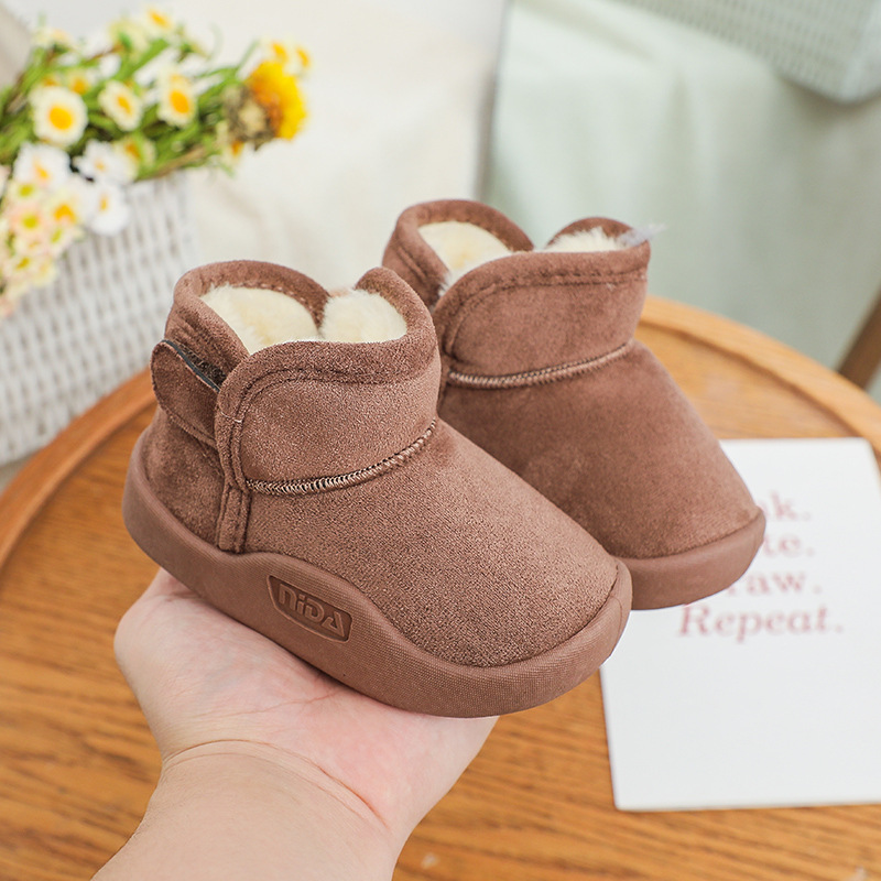 Kinderschoenen Katoenen winterschoenen Wandelschoenen voor baby's Sneeuwschoenen met zachte zolen Verdikte katoenen kinderschoenen Klittenband_voghion.com