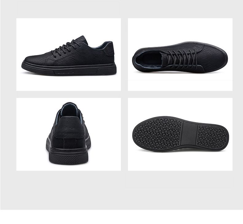 Low-Top-Herrenschuhe Kuh Zweilagige Lederschuhe Britische Freizeitsportschuhe Arbeitsschuhe für Herren_voghion.com