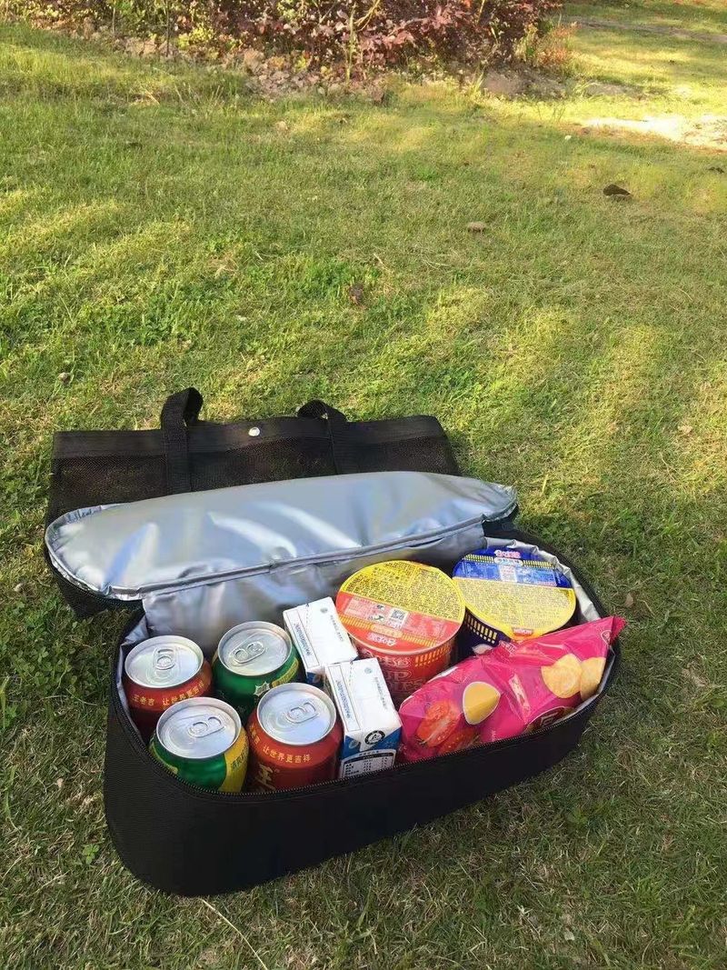 Geantă de plajă, geantă de picnic pentru călătorii în aer liber, geantă de plajă izolatoare, geantă de gheață pentru păstrarea prospețimii, geantă de plajă din pânză creativă, geantă de gheață multifuncțională_voghion.com