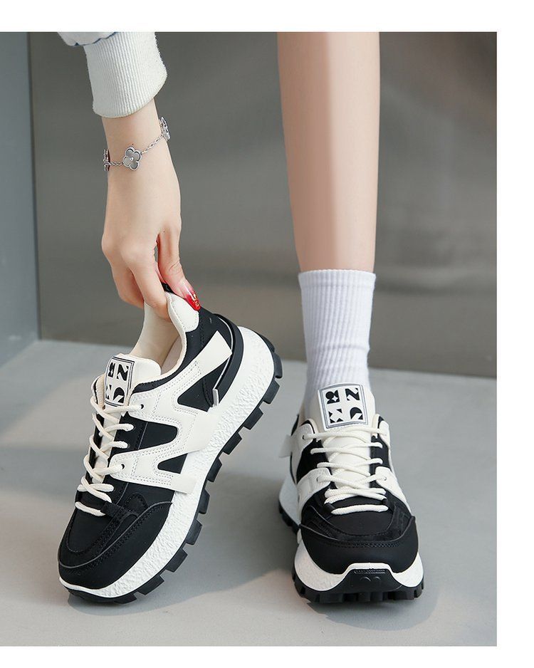 Spring style Forrest Gump for women 2024 new thick soled breathable small white versatile casual sports shoes_voghion.com