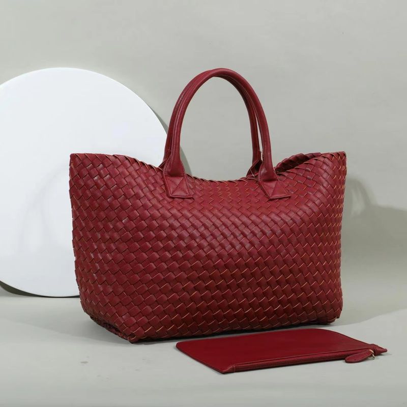Handbag Trend Hand Woven Vegetable Blue Son Large Capacity Carry-on Bag Woman_voghion.com