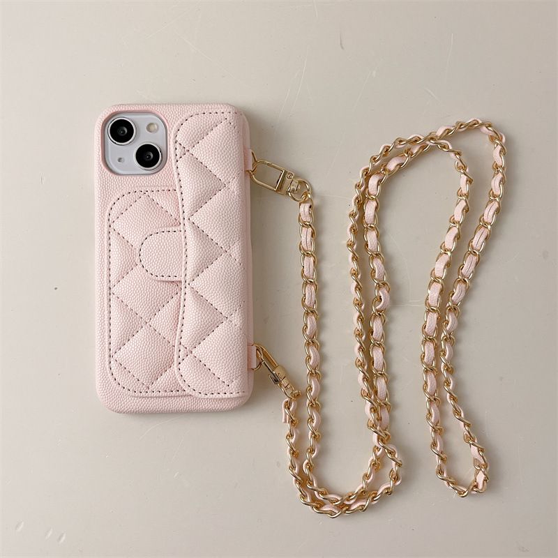 Étui de téléphone portable à motif de litchi parfumé de petit vent neutre modèle de chaîne Iphone15Promax Iphone13 Fashion 12 Internet Celebrity 11_voghion.com