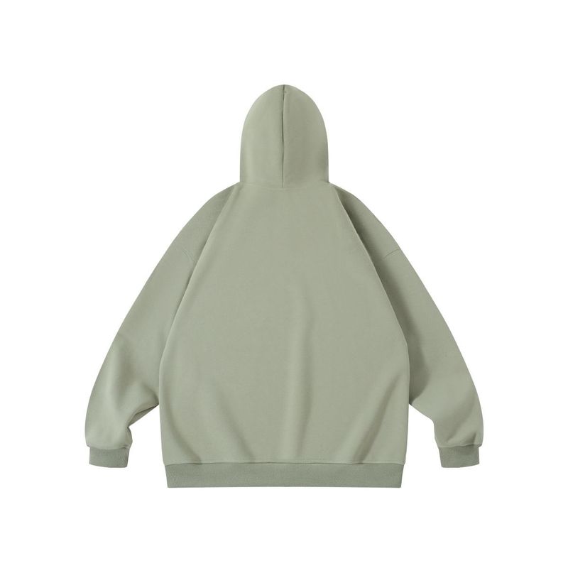 Felpa con cappuccio oversize corta da uomo FW777 in stile giapponese, pile pesante 420 GSM_voghion.com