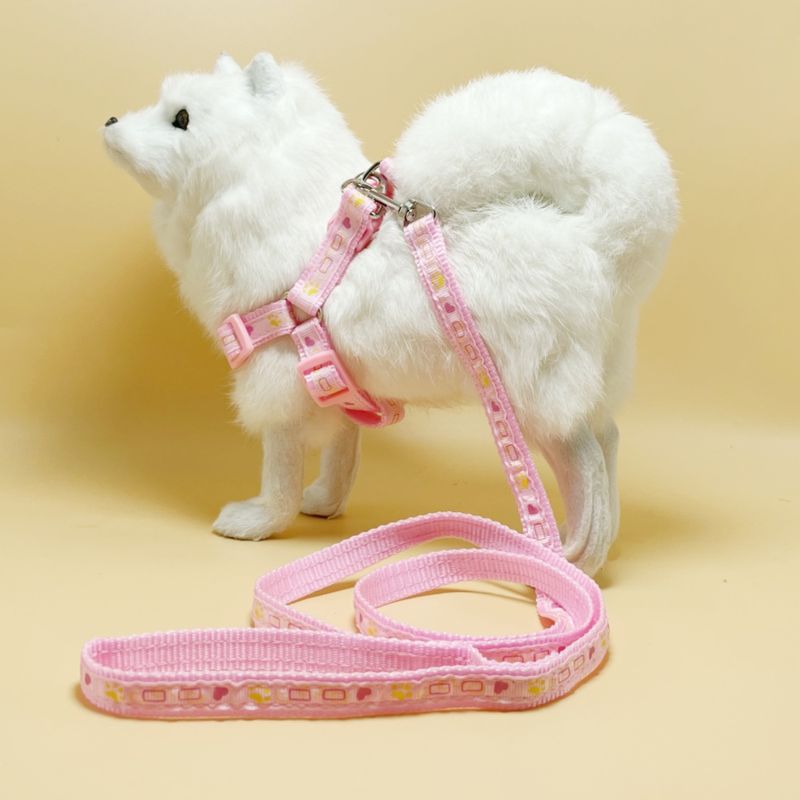 Adjustable Pet Dog Leash For Teddy And Golden Retriever, Outdoor Walking, Heart-shd Checkered Chest Harness,_voghion.com