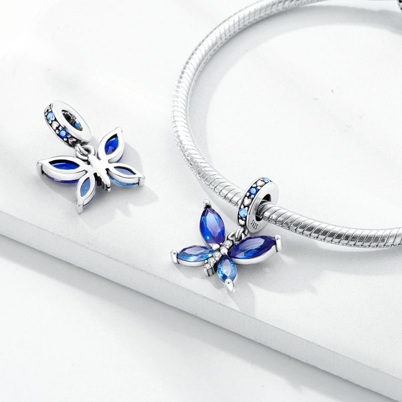Moda Sterg Argento Colorato Suower Cane Ragazzi Articoli da regalo Farfalla Aereo Terra Ciondoli Adatto Originale Ciondolo Gioielli trucco_voghion.com