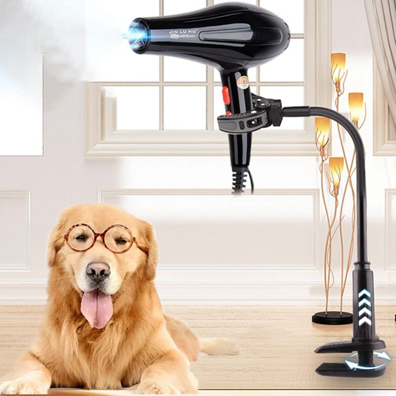 360 Degree Rotating Care Accessories Tool Adjustabl for Dog Cat Hair Dryer Grooming Holder Pet Hair Dryer Stand Bracket Clip_voghion.com