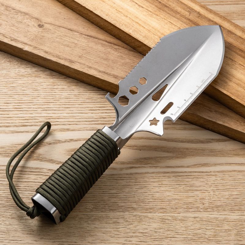 Outdoor Stainless Steel Multifunctional Engineer Shovel Camping Convenient Survival Gear Portable Small Hand Tool_voghion.com