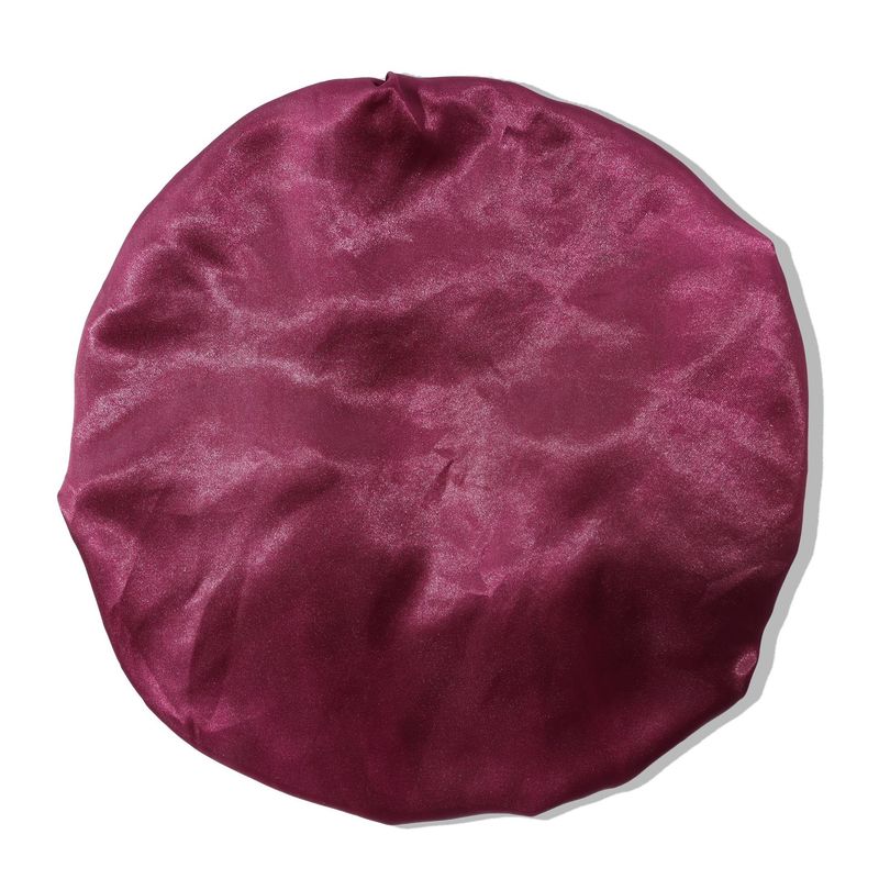 Cuffia da doccia a tesa larga monostrato - Protezione per capelli foderata in raso da 32 cm con elastico alto per donna_voghion.com