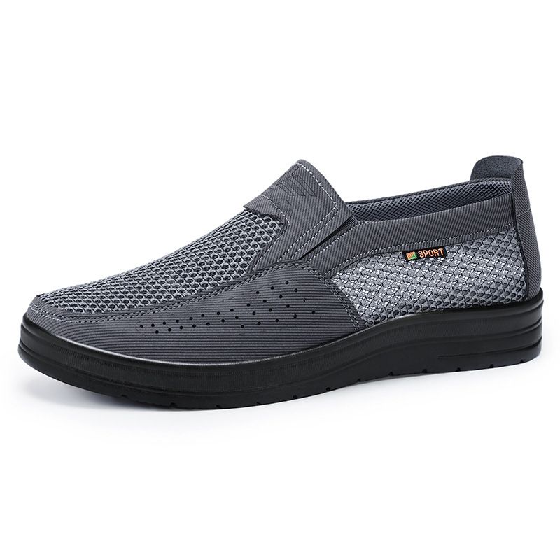 Sommer Neue Casual Tuch Weiche Sohle Bequeme Slip-On Dad Atmungsaktive Herrenschuhe_voghion.com