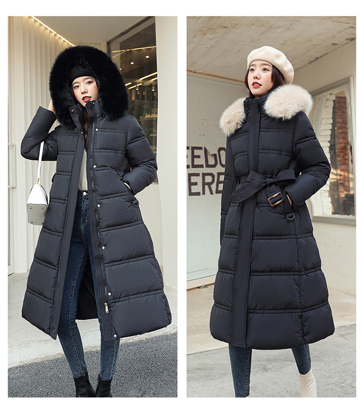 Parka para mujer, abrigos de invierno para mujer, chaqueta de invierno con pelo largo y pesado, cinturón para cultivar la moralidad, abrigo para mujer 2022 8603_voghion.com