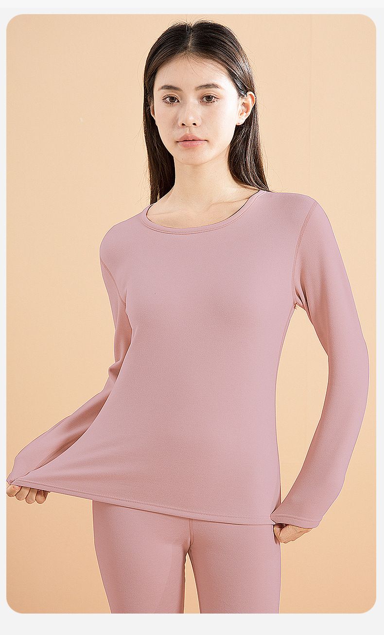 2025 New Style Edged Cashmere Silk für Damen mit Fleece, Thermo-Unterwäsche-Set für Herren, Base Layer Shirt_voghion.com
