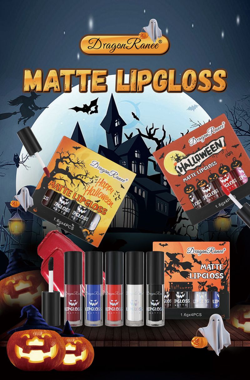 Lucidalabbra opaco e antiaderente in colori come il sangue, il bianco e il rosa, ideale per un trucco dark, perfetto per Halloween._voghion.com