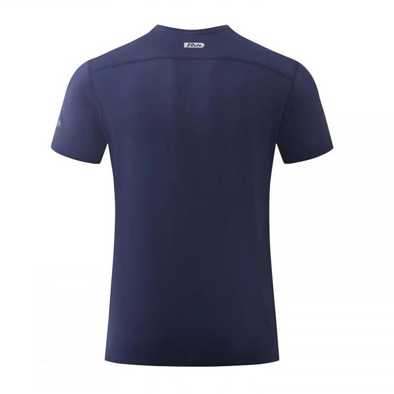 T-shirt de sport d'été à manches courtes et col rond pour homme, séchage rapide, respirant et absorbant la transpiration._voghion.com