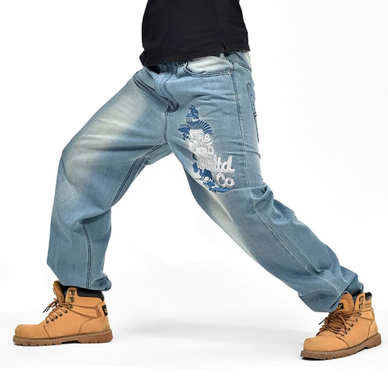 Übergröße Herren Kleidung Trendy Herbst und Winter Neue Lose Übergröße Fat Guy Hip Hop Big Size Skateboard Hosen_voghion.com