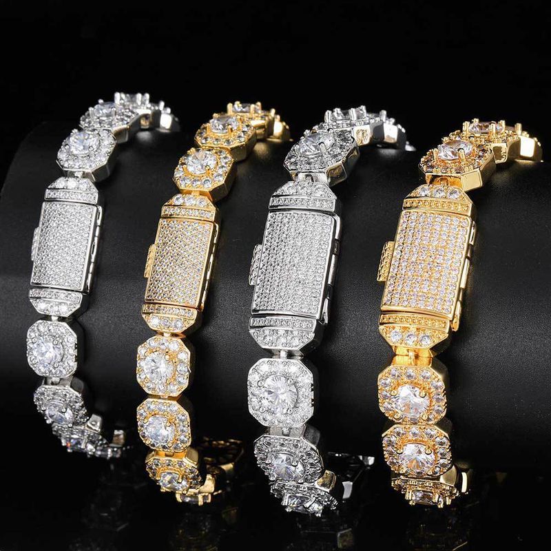 Men's Jewelry Hip Hop Bracelets, Rock Sugar Chain, Zircon Bracelets, Trendy Personality Fashion Accessories,_voghion.com