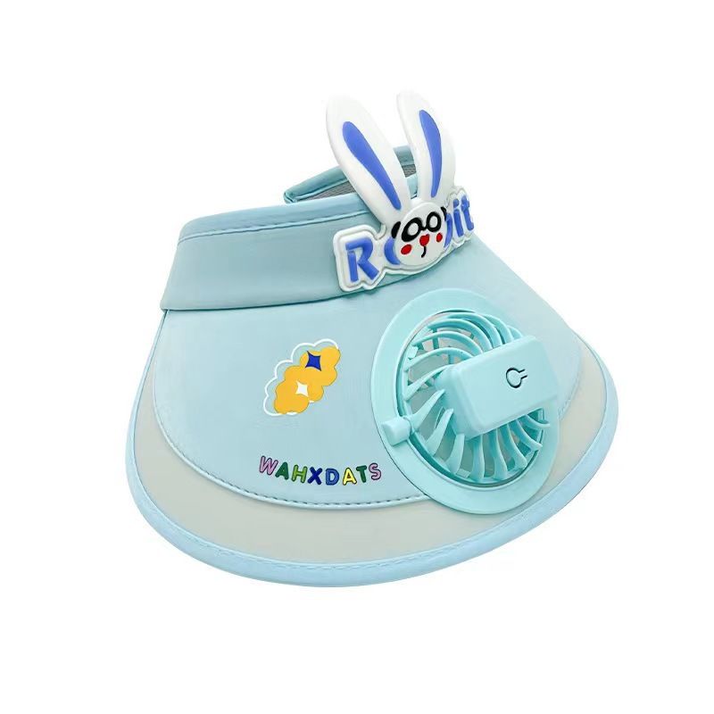 Cappello rinfrescante per bambini ricaricabile tramite USB - Design traspirante e aperto con ventola integrata per giocare all'aperto_voghion.com