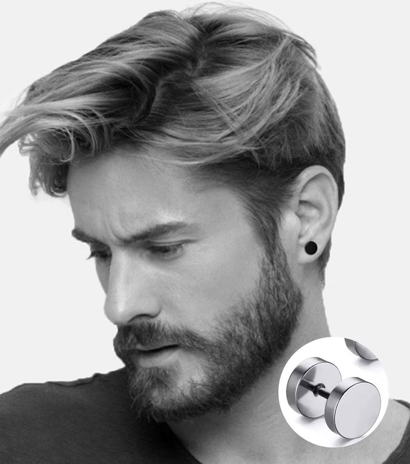 Orecchini da uomo e da donna in acciaio inossidabile con garofano punk gotico, orecchini da strada hip hop, rock, 1 paio_voghion.com