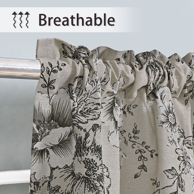 Vorhänge mit Druck, Stangendurchführung, kurze Vorhänge, Verdunkelungsvorhänge, Sonnenschutz-Trennvorhänge für die Küche_voghion.com