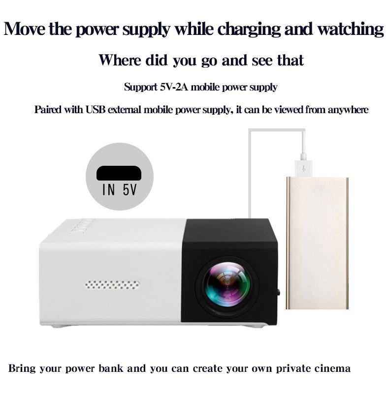 Projection Mini Portable YG300 Small Yellow Machine HD Home Recommended Projector_voghion.com