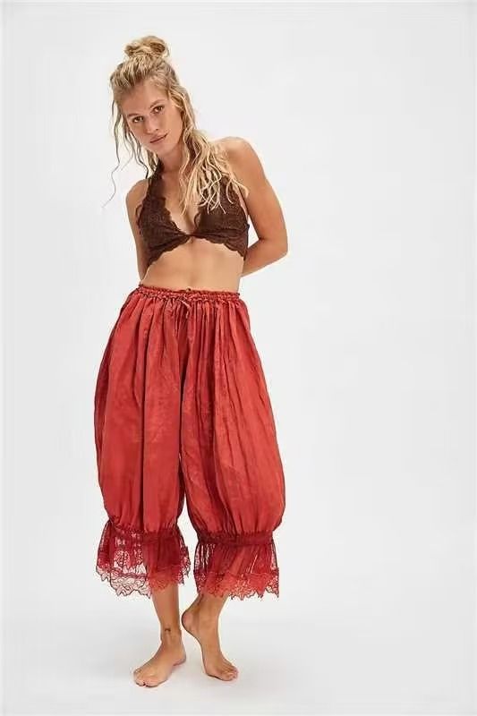 Dameskleding Vroege Lente Nieuwe Holle Kant Kant Thuiskleding Voor Vrouwen Comfortabele Huidvriendelijke Pyjama Shorts_voghion.com