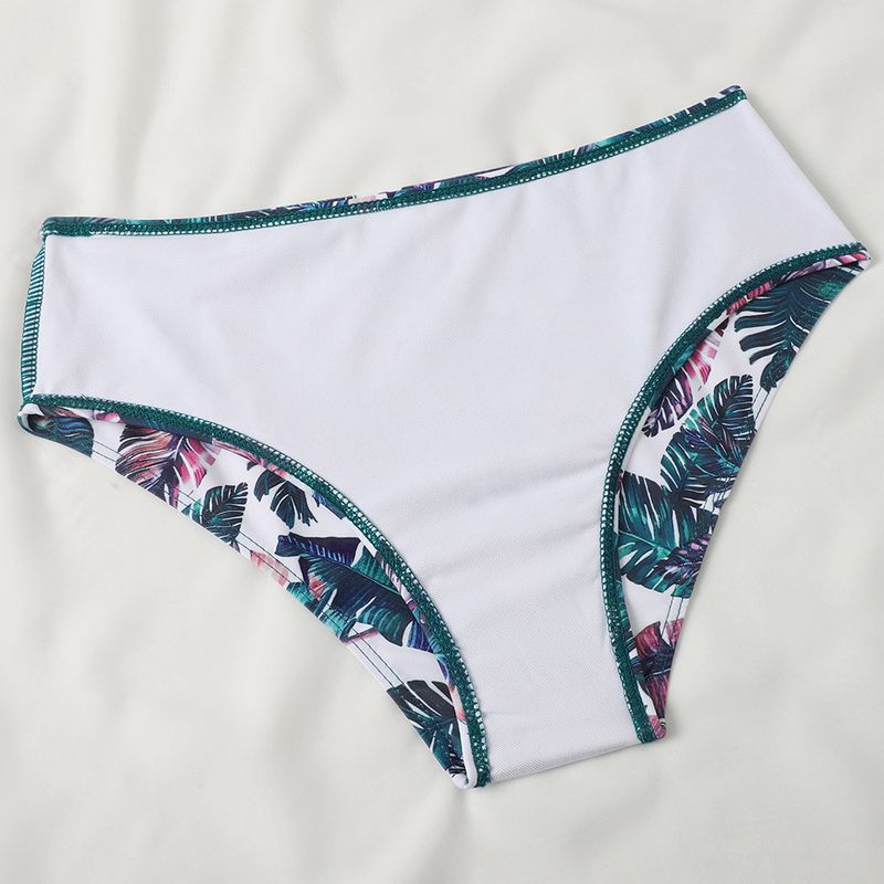 Dámské oblečení, sexy bikiny s květinovým vzorem a vysokým pasem, s pevným lemováním a šněrováním_voghion.com