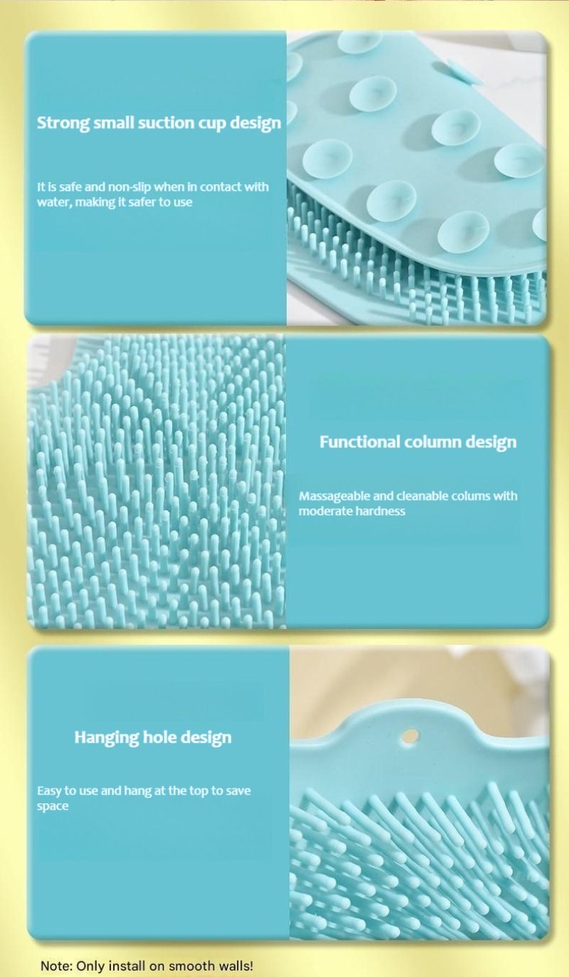 Butterfly Silicone Bath Brush Soft Exfoliating Silicone Shower Brush For Deep Cleaning & Relaxing Massage Quick-Dry & Hygienic_voghion.com