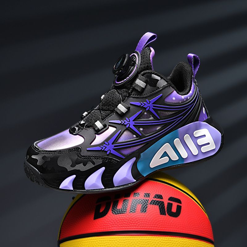 -Lightweight Synthetic Leather, Children's New Spring And Autumn Leather Anti Slip Sports Basketball Shoes, Men's Shoes_voghion.com