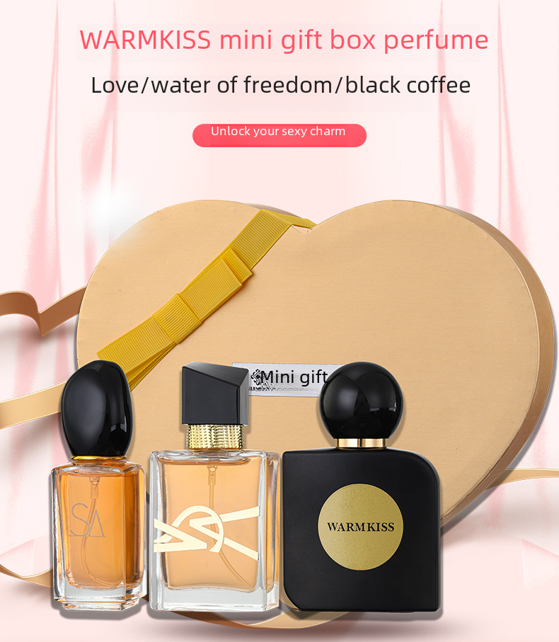 2024 Nieuwe Parfum Hot Online WARMKISS Black Opium Free Water Love Parfum Geschenkdoos Driedelige Set Valentijnsdag_voghion.com