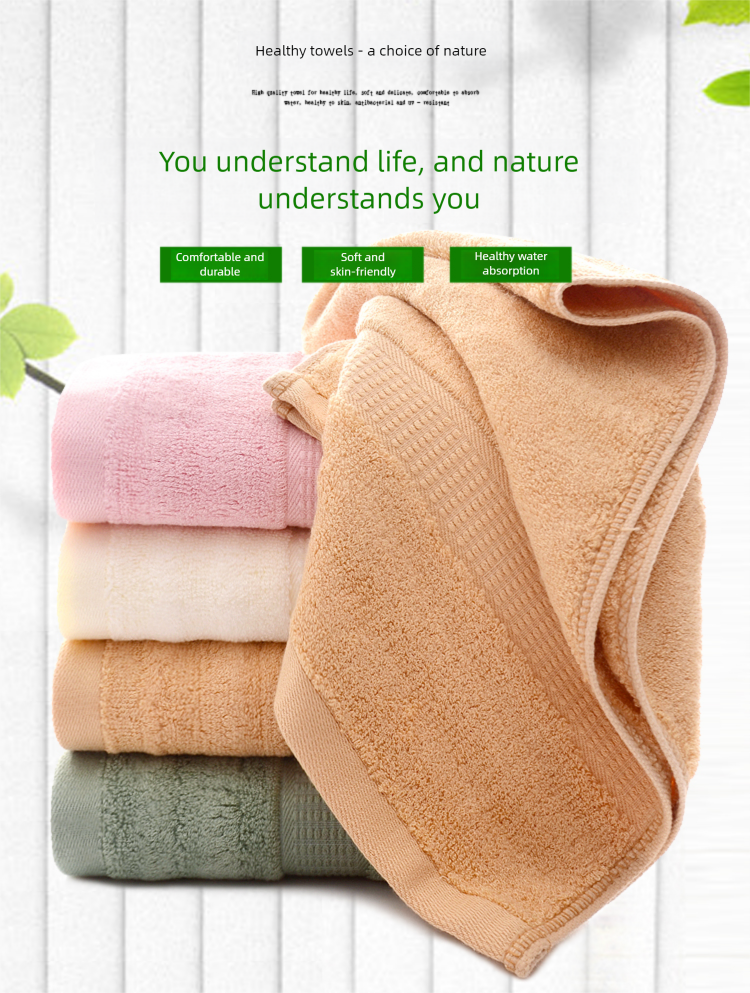 4 Towels For Washin And Bathin, Household Adult Bamboo Charcoal Fiber Face Towels, Soft, Thick, Absorbent,_voghion.com