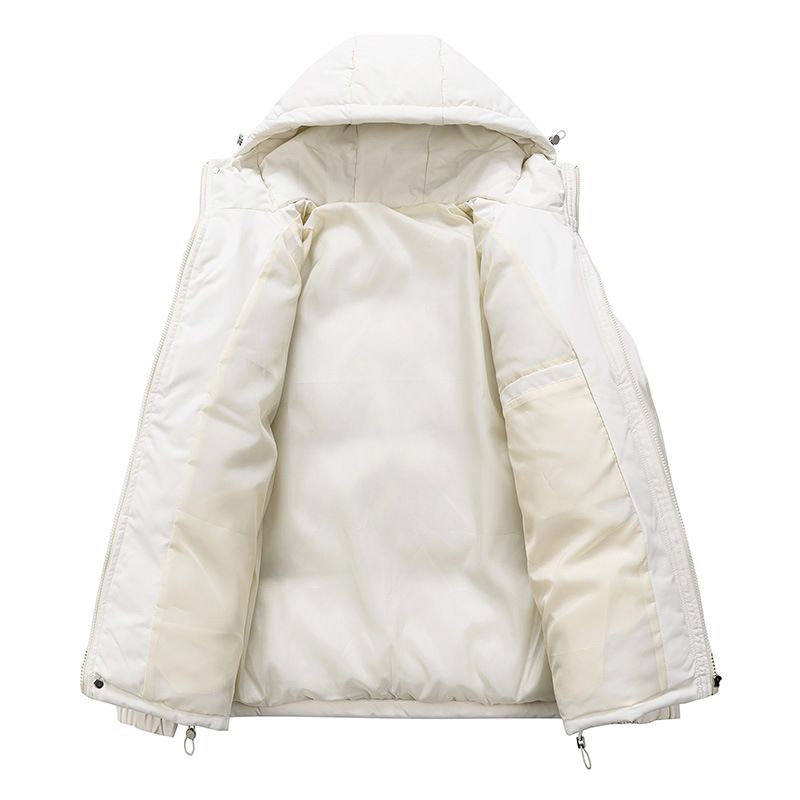 Chaqueta acolchada gruesa y cálida de algodón con capucha holgada y moderna para hombre para invierno_voghion.com